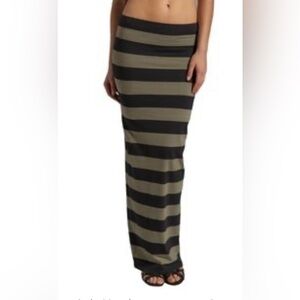 NWT Black /olive green Free people Maxi Skirt Sz m